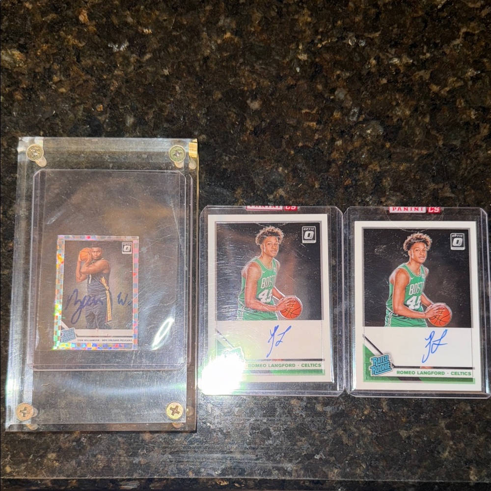 Romeo Langford Autograph Rookie Card Trio - Green Celtics Zion William mini lot